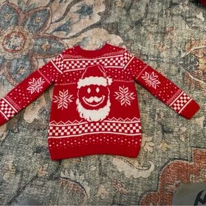 Red Santa funny kids sweater